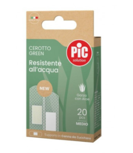 PIC 20 CEROTTI MEDI GREEN RESISTENTI ALL'ACQUA 