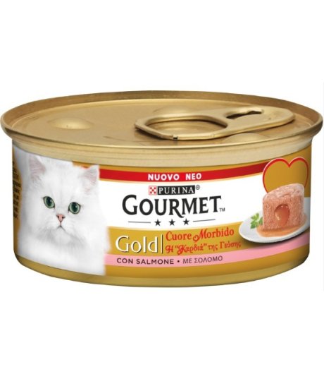 NESTLE' PURINA GOURMET GATTO GOLD CUORE MORBIDO SALMONE 85GR (lattina)