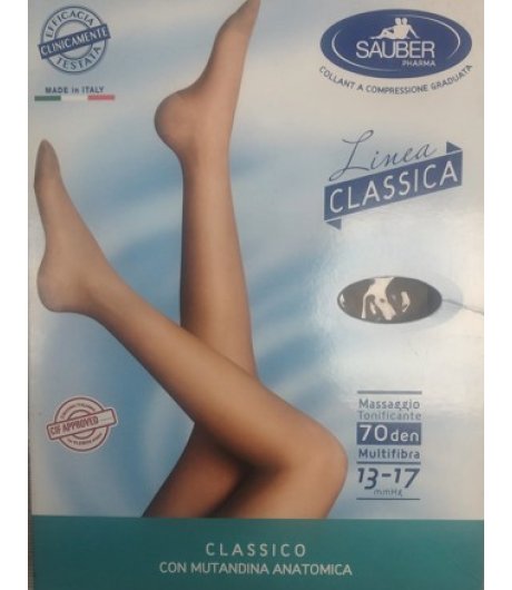 Sauber Collant 70den 13-17 mmHg Taglia III – Calza a compressione graduata Sauber Collant 70den 13-17 mmHg Taglia III – Calza a compressione graduata