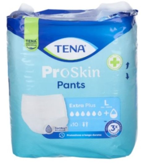 TENA PANTS EXTRA PLUS TAGLIA L 10 PANNOLONI A MUTANDINA