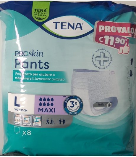 Tena Pants Maxi Taglia L 8 pezzi