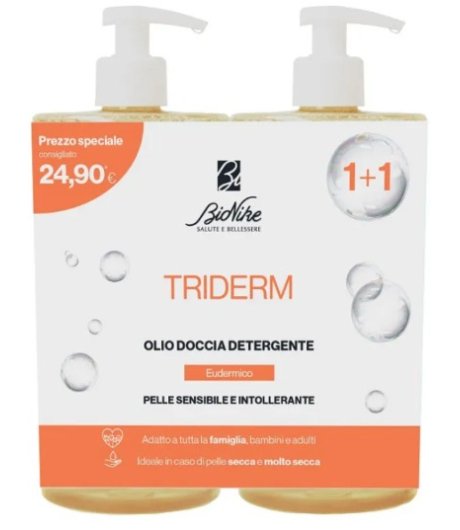 Triderm Olio Doccia Detergente Bipacco 2x750 ml Triderm Olio Doccia Detergente Bipacco 2x750 ml