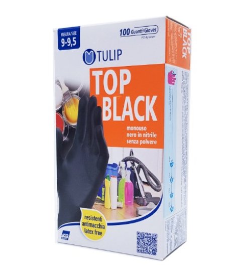 TULIP 100 GUANTI In NITRILE Colore NERO Taglia 9-9,5 XL