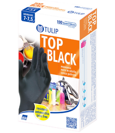 Tulip 100 Guanti Nitrile Nero M