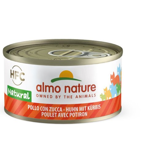 ALMO NATURE GATTO HFC NATURAL POLLO ZUCCA 70GR (lattina)