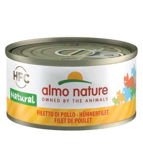 ALMO NATURE GATTO HFC NATURAL PETTO DI POLLO 70GR (lattina)