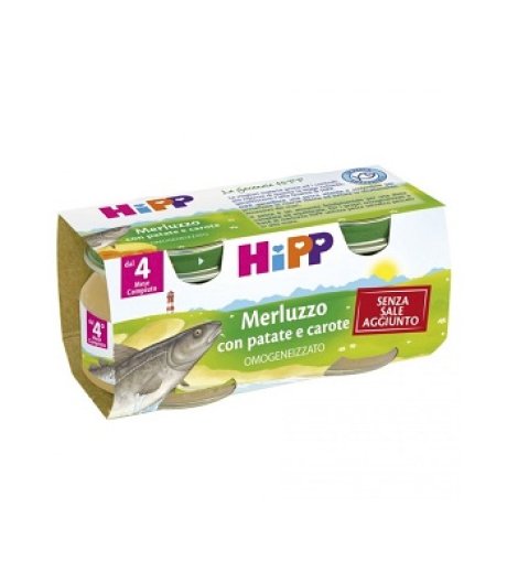 HIPP OMOG MERLUZ/CAR/PAT 2X80G