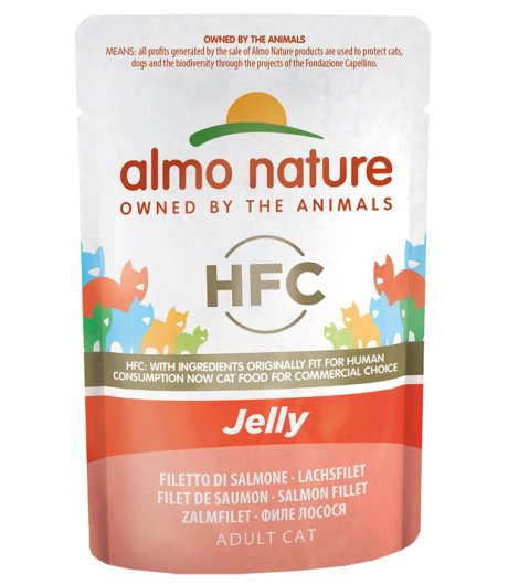 ALMO NATURE GATTO HFC JELLY ADULT SALMONE 55GR (bustina)