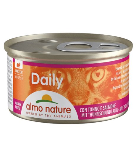 ALMO NATURE GATTO DAILY GRAIN FREE MOUSSE ADULT TONNO SALMONE 85GR (lattina)