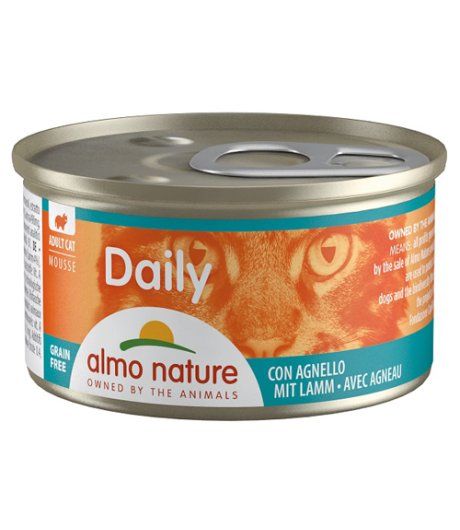 ALMO NATURE GATTO DAILY GRAIN FREE MOUSSE ADULT AGNELLO 85GR (lattina)