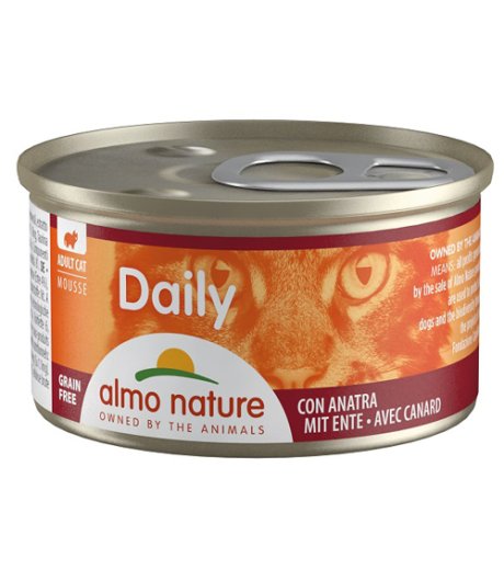 ALMO NATURE GATTO DAILY GRAIN FREE MOUSSE ADULT ANATRA 85GR (lattina)