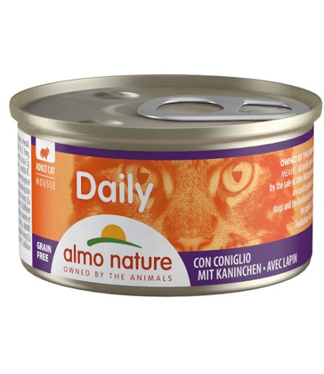 ALMO NATURE GATTO DAILY GRAIN FREE MOUSSE ADULT CONIGLIO 85GR (lattina)