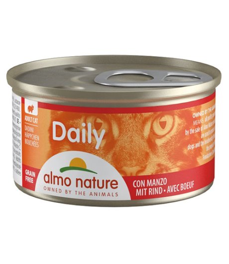 ALMO NATURE GATTO DAILY GRAIN FREE DADINI ADULT MANZO 85GR (lattina)