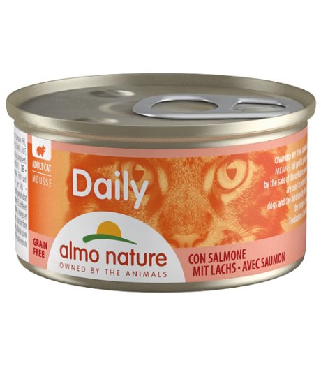 ALMO NATURE GATTO DAILY GRAIN FREE MOUSSE ADULT SALMONE 85GR (lattina)