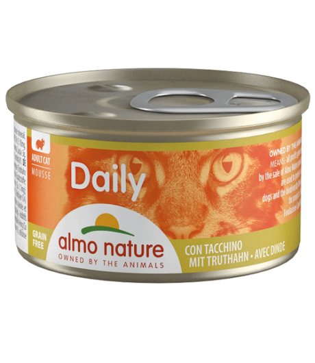 ALMO NATURE GATTO DAILY GRAIN FREE MOUSSE ADULT TACCHINO 85GR (lattina)