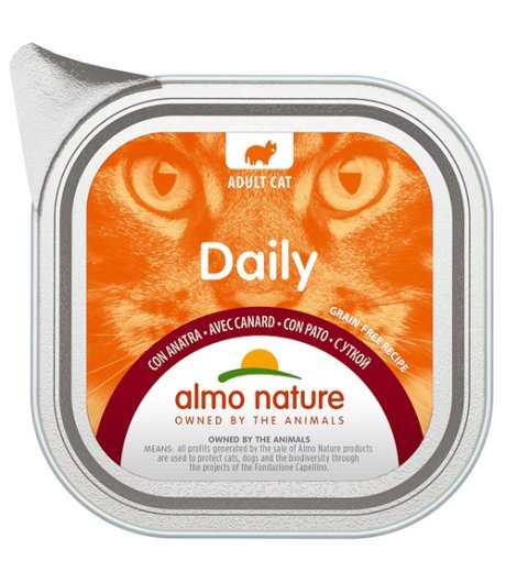 ALMO NATURE GATTO DAILY ADULT ANATRA 100GR (vaschetta)