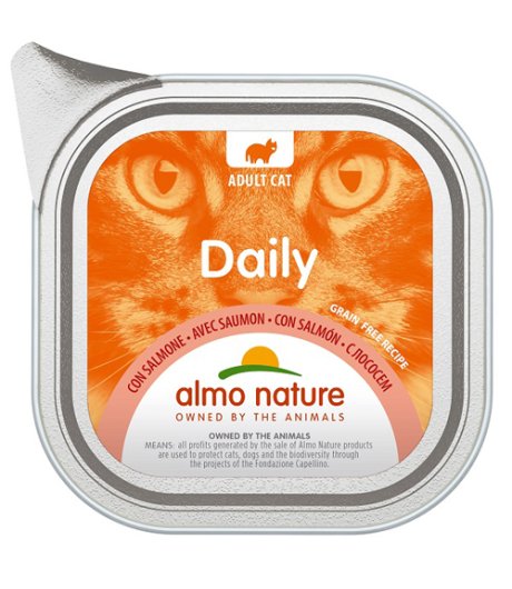 ALMO NATURE GATTO DAILY GRAIN FREE ADULT SALMONE 100GR (vaschetta)