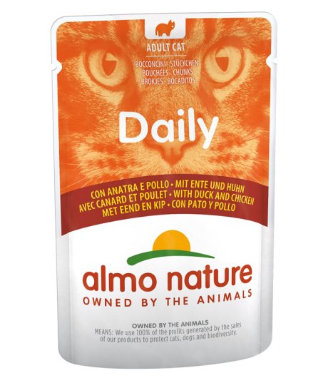 ALMO NATURE GATTO DAILY ADULT BOCCONCINI POLLO ANATRA 70GR (bustina)