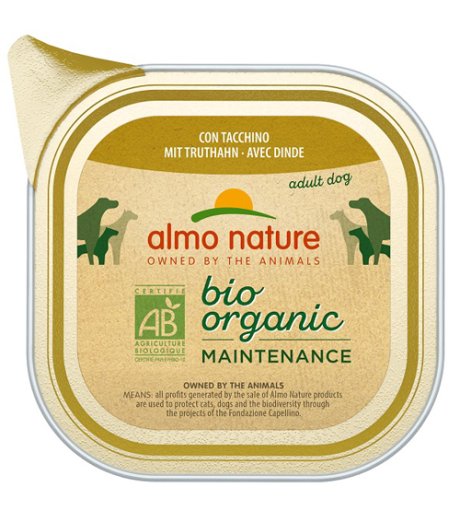 ALMO NATURE CANE BIO ORGANIC MAINTENANCE ADULT TACCHINO 100GR (vaschetta)
