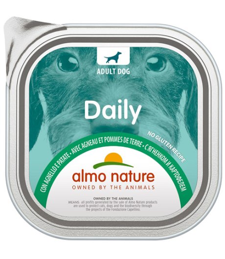 ALMO NATURE CANE DAILY ADULT AGNELLO PATATE 300GR (vaschetta)
