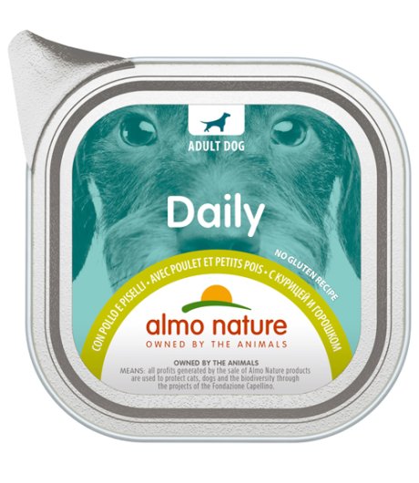 ALMO NATURE CANE DAILY ADULT POLLO PISELLI 100GR (vaschetta)