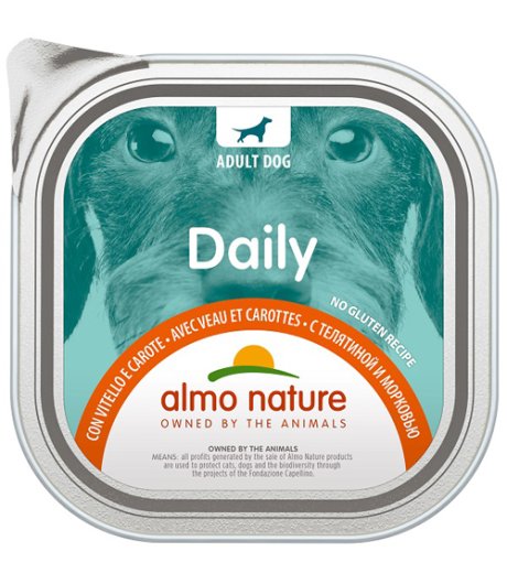 ALMO NATURE CANE DAILY ADULT VITELLO CAROTE 300GR (vaschetta)