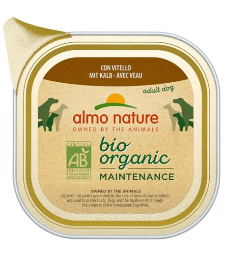 ALMO NATURE CANE BIO ORGANIC MAINTENANCE ADULT VITELLO 100GR (vaschetta)