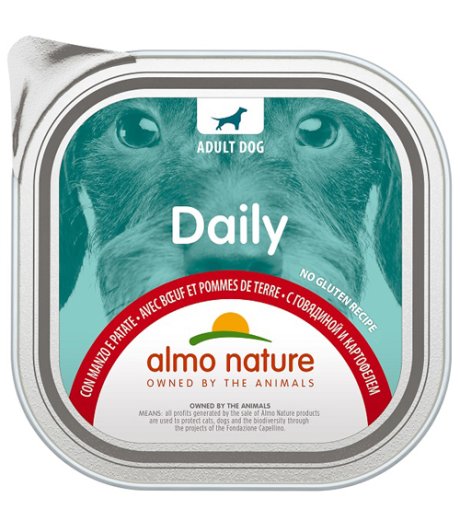 ALMO NATURE CANE DAILY ADULT MANZO PATATE 300GR (vaschetta)