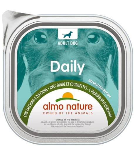 ALMO NATURE CANE DAILY ADULT TACCHINO ZUCCHINE 300GR (vaschetta)