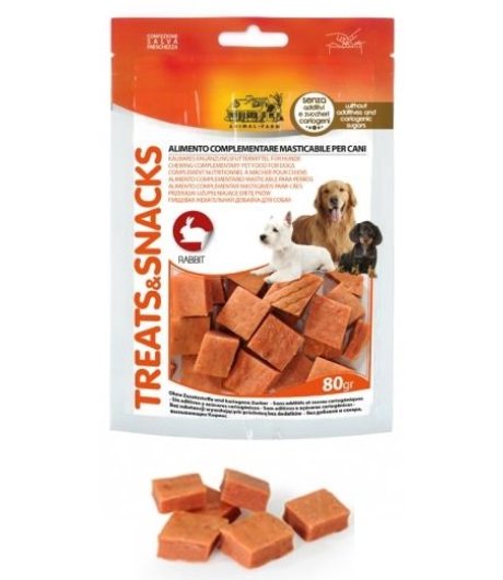 CAMON CANE SNACK TREATS CUBETTI CONIGLIO 80GR
