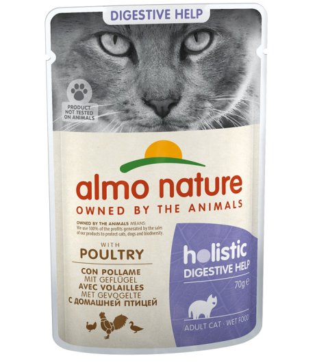 ALMO NATURE GATTO HOLISTIC DIGESTIVE HELP ADULT POLLAME 70GR (bustina)