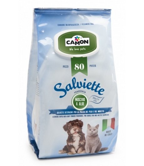 CAMON SALVIETTE DETERGENTI MUSCHIO ALOE 30x17CM 100PZ