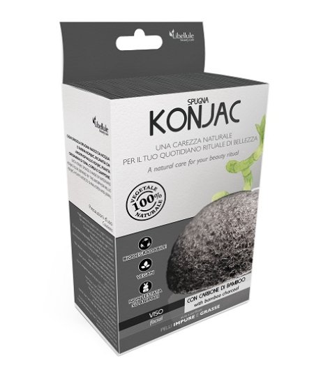 KONJAC SPUGNA VISO CARBONE BAMBOO