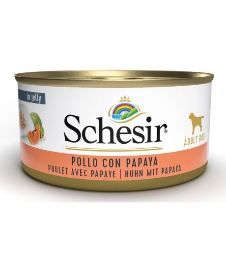SCHESIR CANE FRUIT POLLO PAPAYA 150GR (lattina) SCHESIR CANE FRUIT POLLO PAPAYA 150GR (lattina)