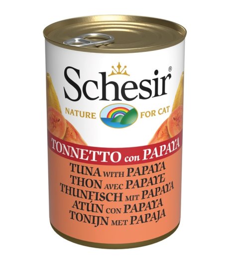 SCHESIR GATTO FRUIT TONNETTO PAPAYA 140GR (lattina) SCHESIR GATTO FRUIT TONNETTO PAPAYA 140GR (lattina)