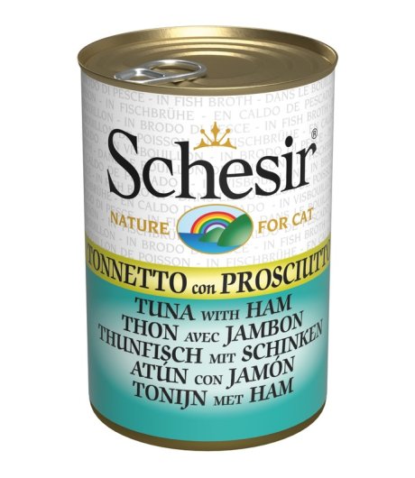SCHESIR GATTO BRODO DI COTTURA TONNETTO PROSCIUTTO 140GR (lattina)