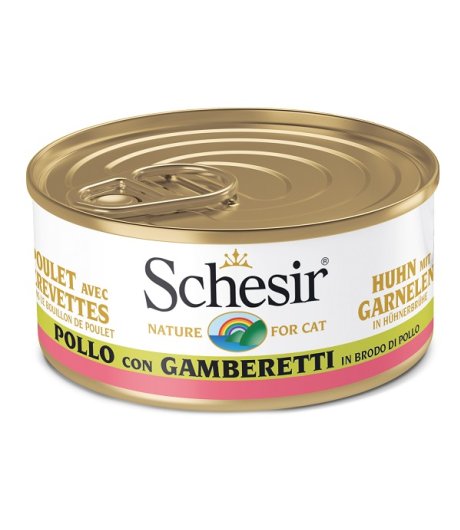 SCHESIR GATTO BRODO DI COTTURA POLLO GAMBERETTI 70GR (lattina)