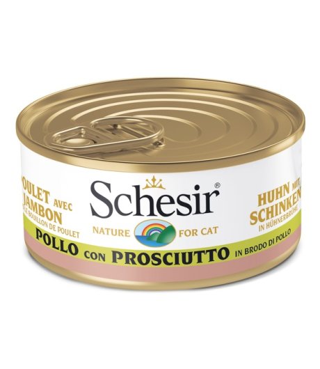 SCHESIR GATTO BRODO DI COTTURA POLLO PROSCIUTTO 70GR (lattina)