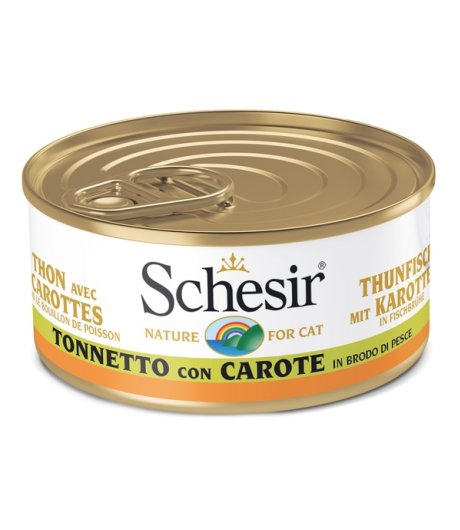 SCHESIR GATTO BRODO DI COTTURA TONNO CAROTE 70GR (lattina)
