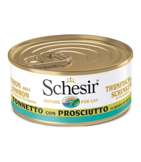 SCHESIR GATTO BRODO DI COTTURA TONNETTO PROSCIUTTO 70GR (lattina)