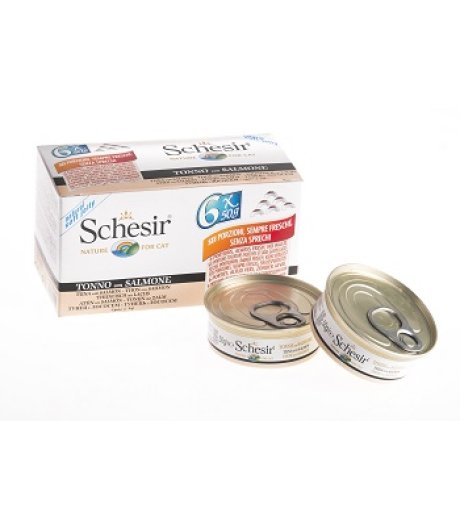 SCHESIR GATTO JELLY TONNO SALMONE 6x50GR (lattina) MULTIPACK