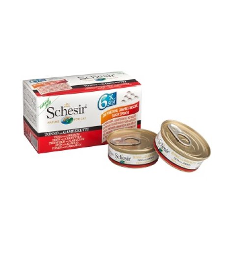 SCHESIR GATTO JELLY TONNETTO GAMBERETTI 6x50GR (lattina) MULTIPACK