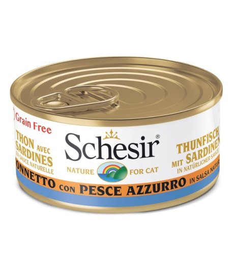 SCHESIR GATTO SALSA NATURALE TONNETTO PESCE AZZURRO 70GR (lattina)