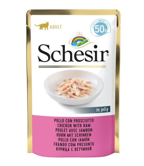 SCHESIR GATTO FILETTI JELLY POLLO PROSCIUTTO 50GR (bustina)