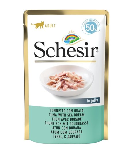 SCHESIR GATTO FILETTI JELLY TONNETTO ORATA 50GR (bustina)