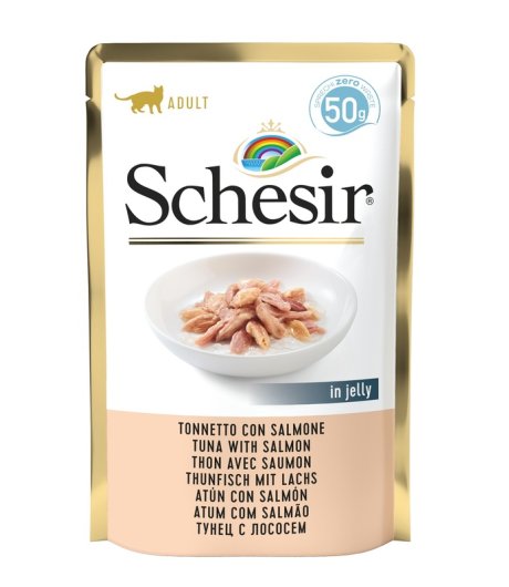 SCHESIR GATTO FILETTI JELLY TONNETTO SALMONE 50GR (bustina)