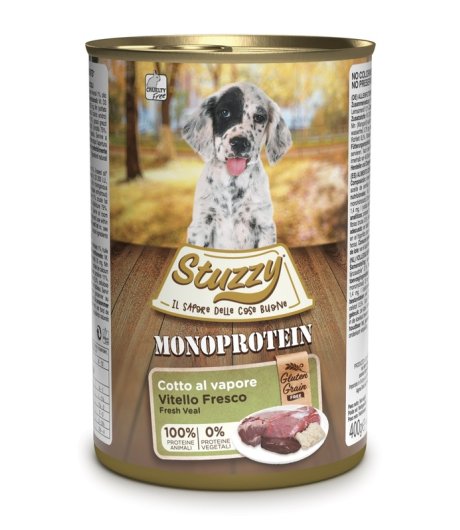 STUZZY CANE MONOPROTEICO PUPPY VITELLO 400GR (lattina) STUZZY CANE MONOPROTEICO PUPPY VITELLO 400GR (lattina)
