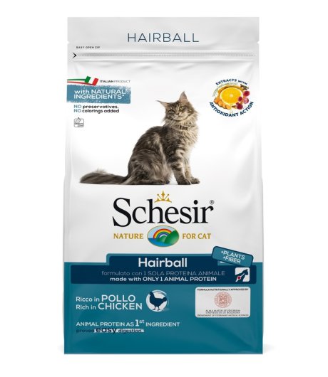 SCHESIR GATTO HAIRBALL POLLO 1,5KG SCHESIR GATTO HAIRBALL POLLO 1,5KG