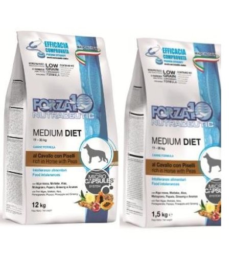 FORZA10 CANE DIET MEDIUM CAVALLO PISELLI 1,5KG