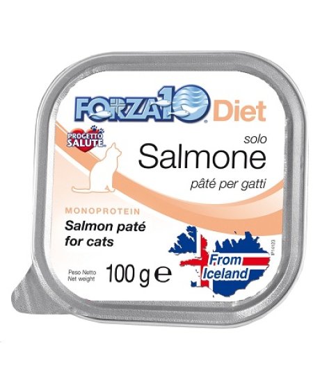 FORZA10 GATTO DIET PATE' SOLO SALMONE 100GR (vaschetta)